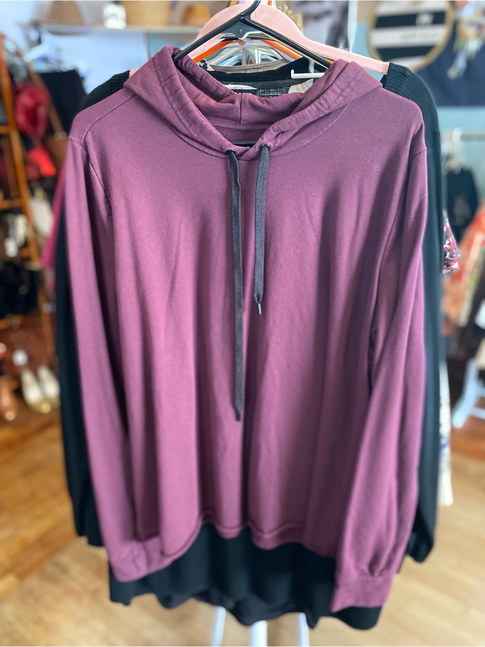 torrid Active Deep Plum Fleece Hoodie